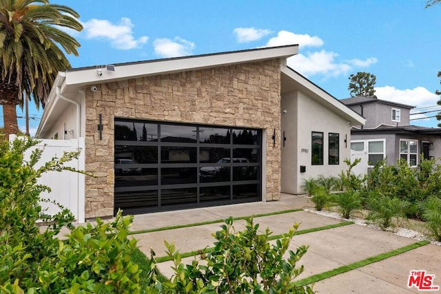 contemporary house with a garage