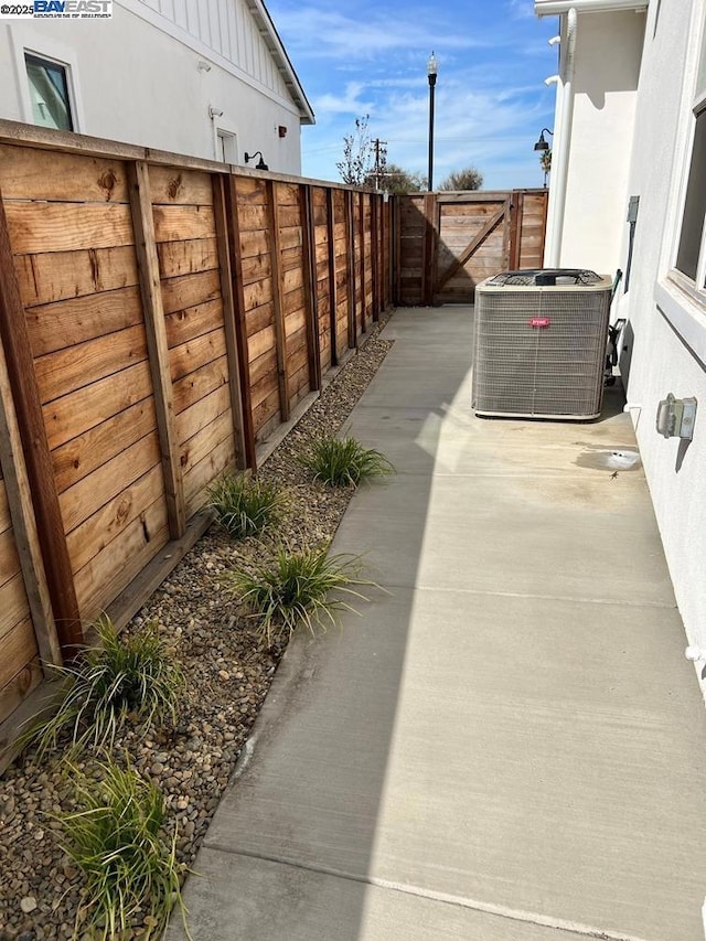 view of patio / terrace with central air condition unit