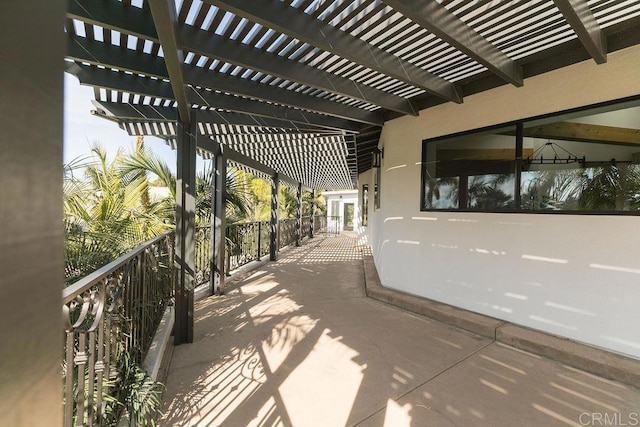 view of patio / terrace featuring a pergola