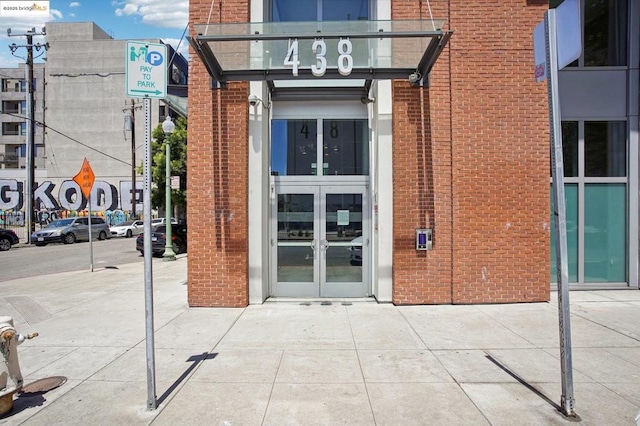 view of doorway to property