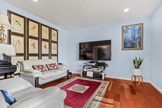 living room featuring hardwood / wood-style floors