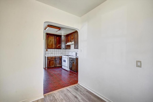 hall featuring dark hardwood / wood-style floors