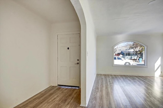 entrance foyer featuring light hardwood / wood-style floors