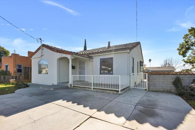 view of front of property with a porch