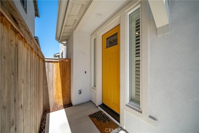 view of doorway to property