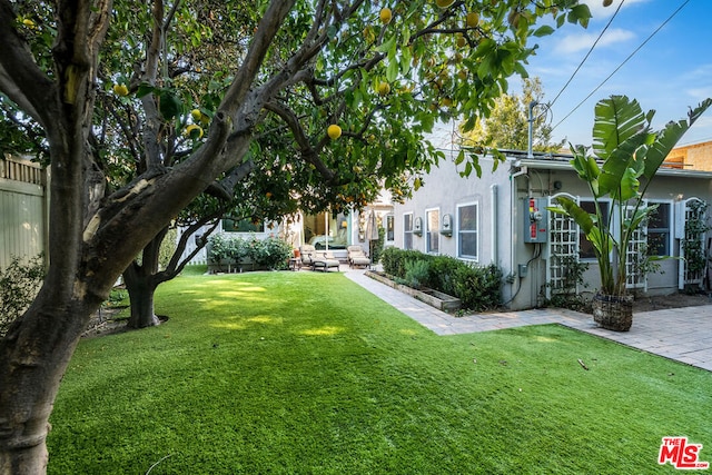 view of yard with a patio