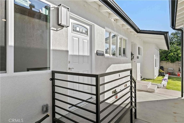 view of doorway to property