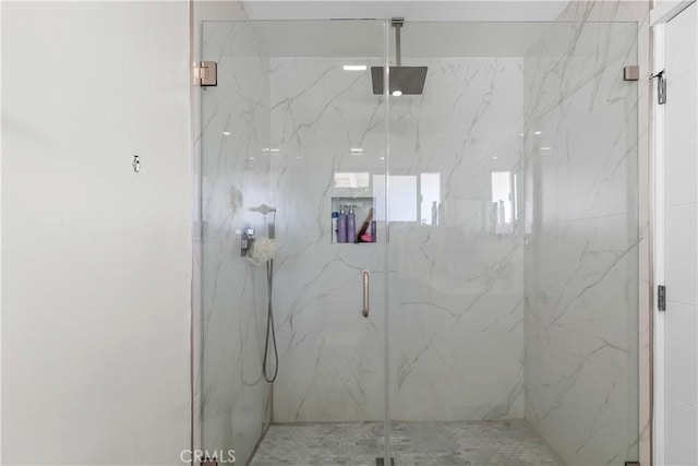 bathroom with walk in shower