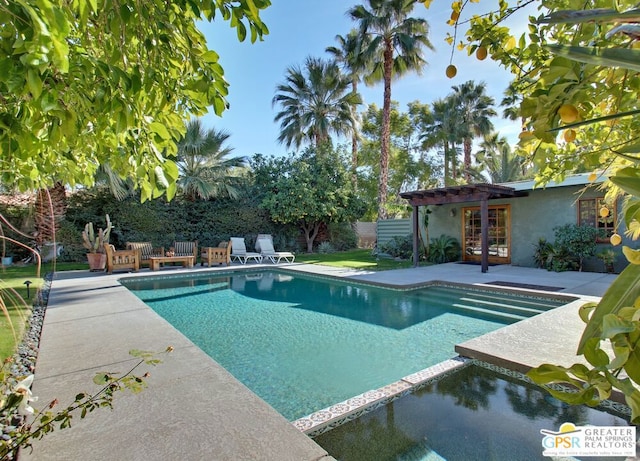 view of pool with a patio