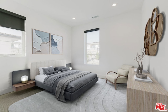 view of carpeted bedroom