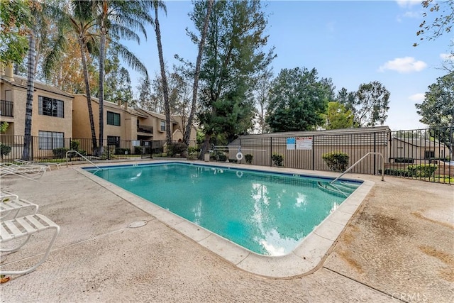 view of pool with a patio area