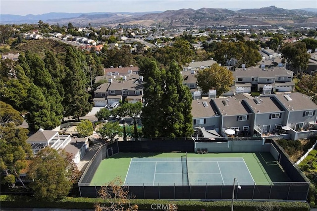 aerial view featuring a mountain view