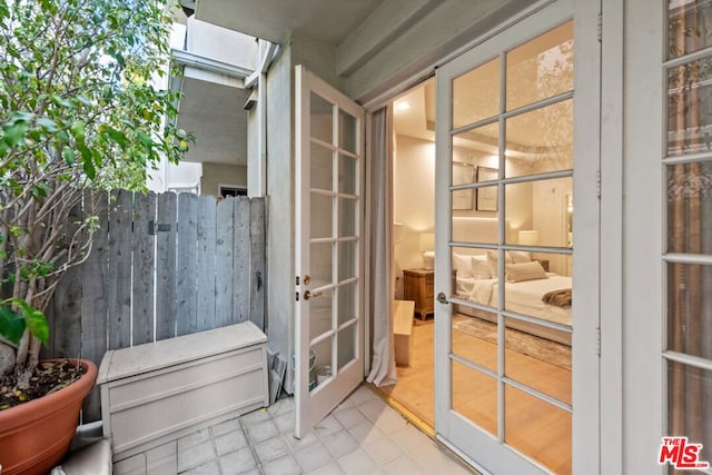 exterior space with french doors