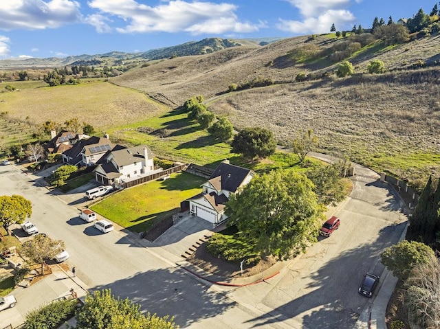 aerial view featuring a mountain view