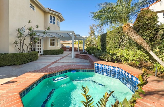 view of pool with a patio area