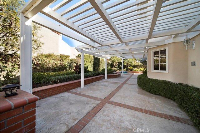 view of patio with a pergola