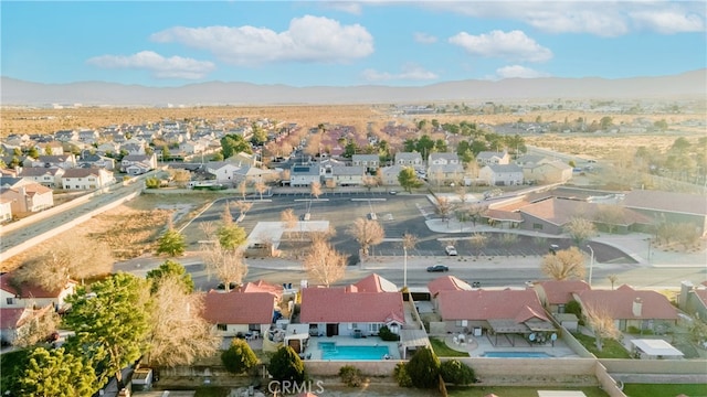 bird's eye view featuring a mountain view