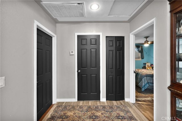 entrance foyer featuring light hardwood / wood-style flooring