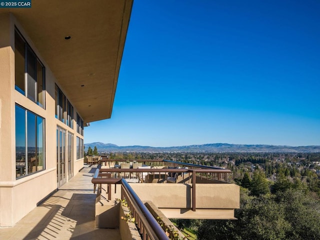 balcony with a mountain view