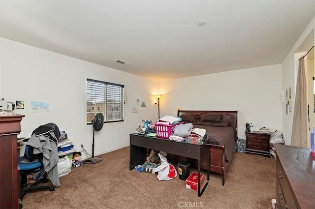 view of carpeted bedroom