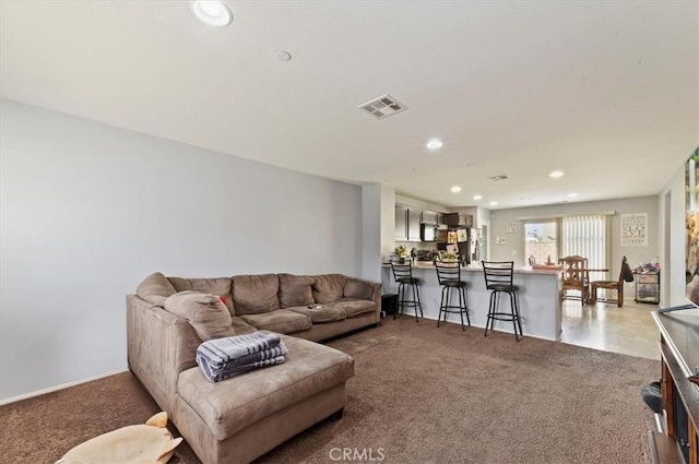 view of carpeted living room