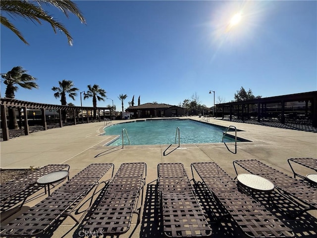 view of pool with a patio area