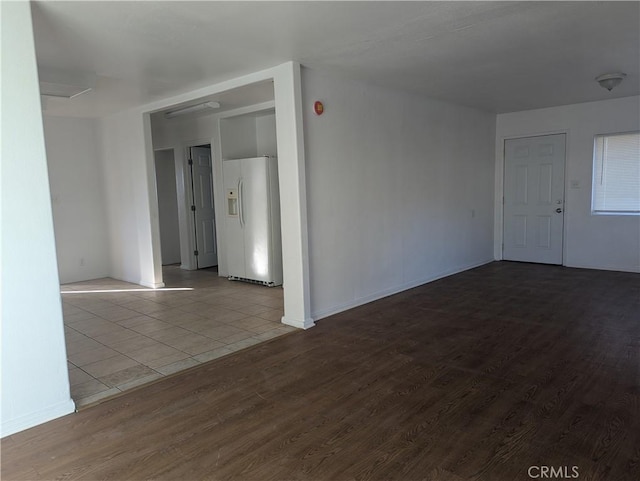 empty room featuring light hardwood / wood-style floors