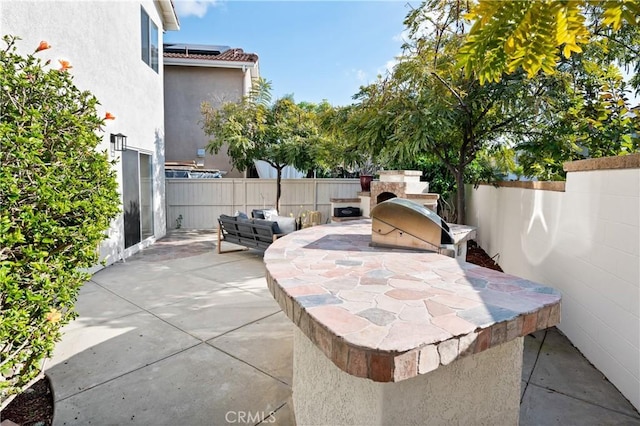 view of patio / terrace with area for grilling