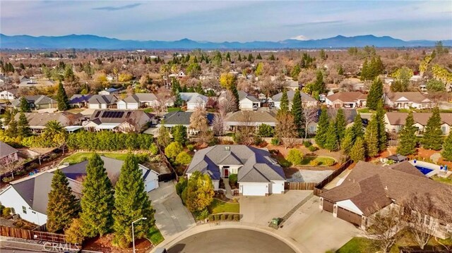3600 Laver Ct, Redding, CA 96002 - aerial perspective of suburban area with a mountainous background