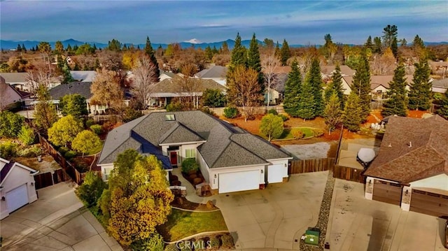 3600 Laver Ct, Redding, CA 96002 - aerial perspective of suburban area with a mountainous background