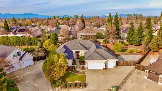 3600 Laver Ct, Redding, CA 96002 - aerial view of residential area featuring a mountain backdrop
