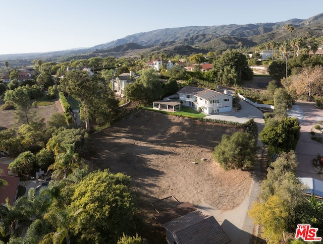 aerial view featuring a mountain view