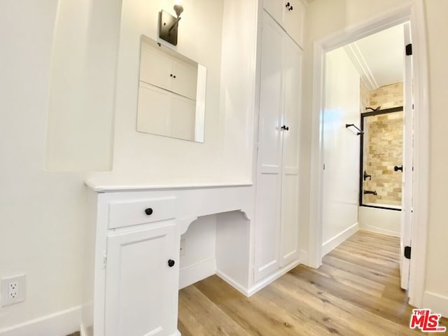 interior space featuring light wood-type flooring