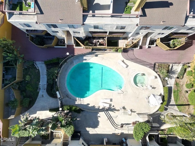 birds eye view of property