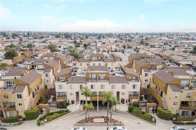 aerial view with a residential view