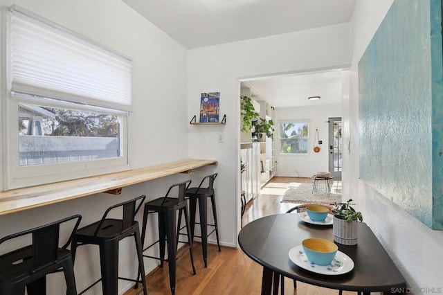 dining room featuring light hardwood / wood-style flooring