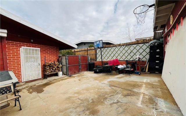 view of patio with fence