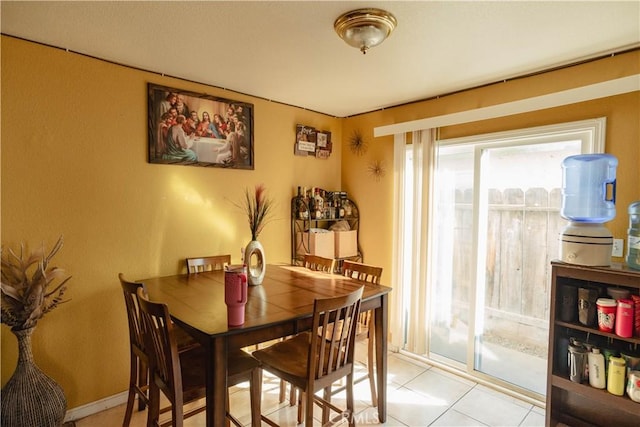 view of tiled dining room