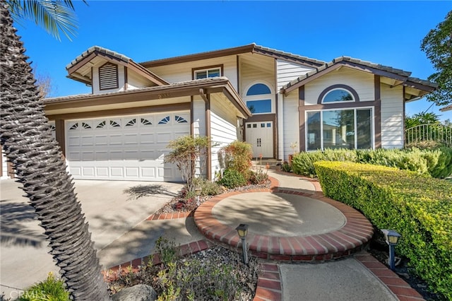 view of front of house featuring a garage