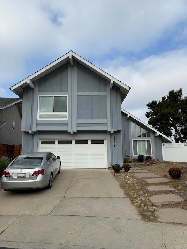 view of front of house featuring a garage