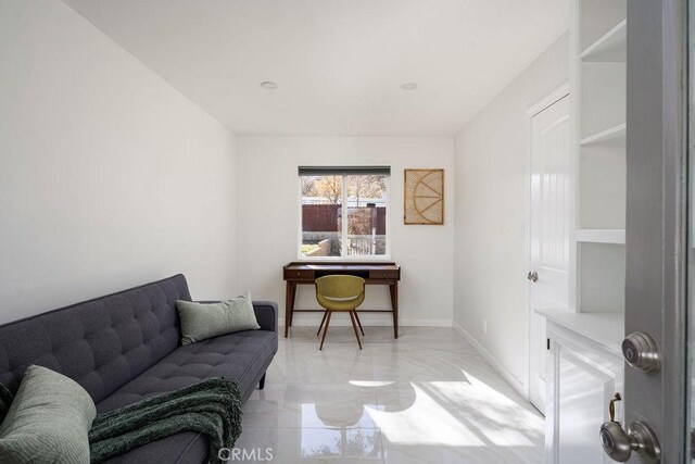 6124 Juniper Rd, Lake Isabella, CA 93240 - living area with light marble finish floors and baseboards