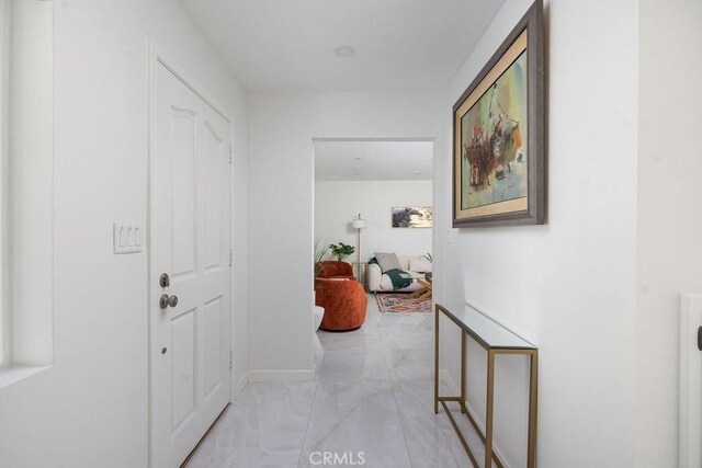 6124 Juniper Rd, Lake Isabella, CA 93240 - hall with light marble finish floors and baseboards