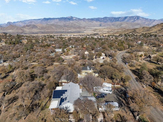 aerial view featuring a mountain view