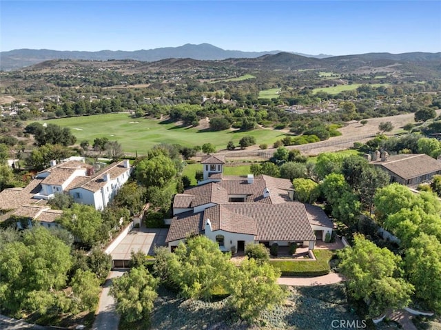 bird's eye view featuring a mountain view