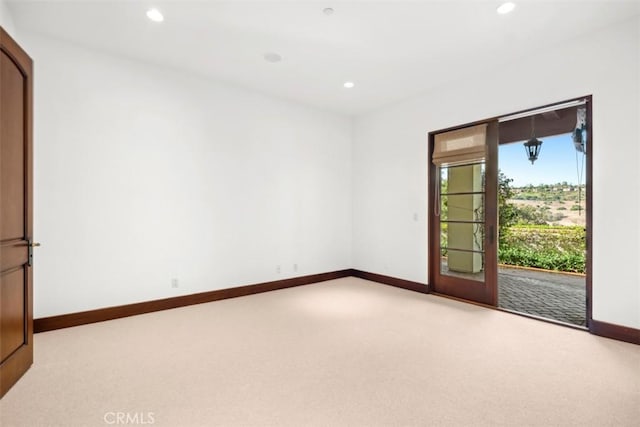 view of carpeted empty room