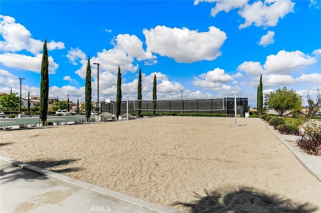 view of community featuring volleyball court