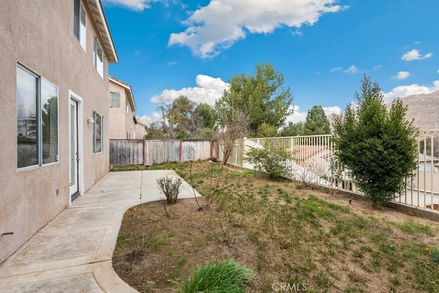 view of yard with a patio