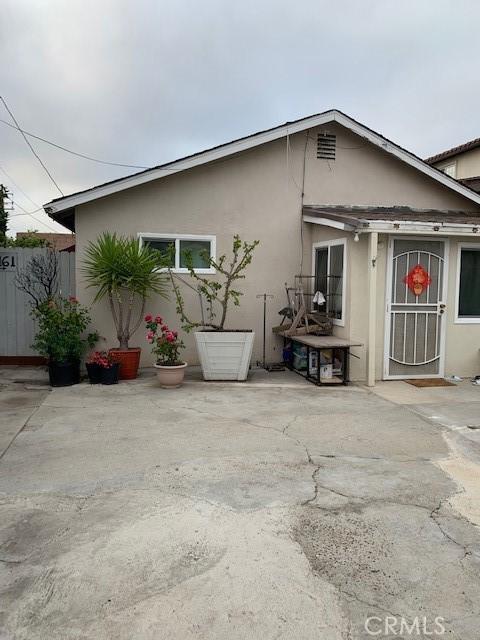 view of home's exterior with a patio