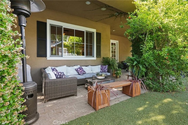 view of patio featuring outdoor lounge area