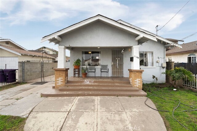 bungalow-style house with a porch